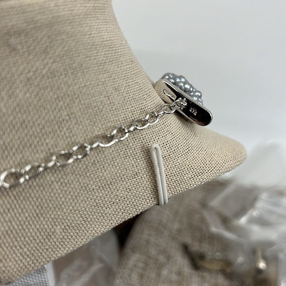 Vintage Honora 16-20" Adjustable Grey Pearl Necklace - Picture 9 of 16